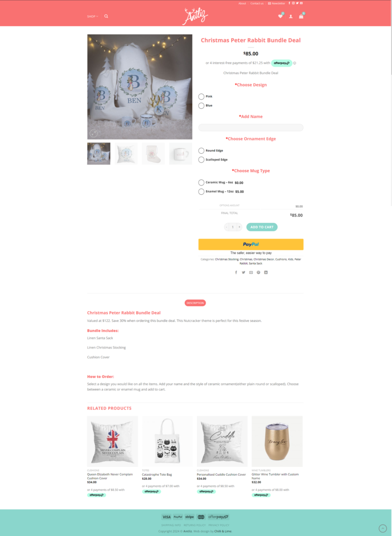 Antliz Product Page