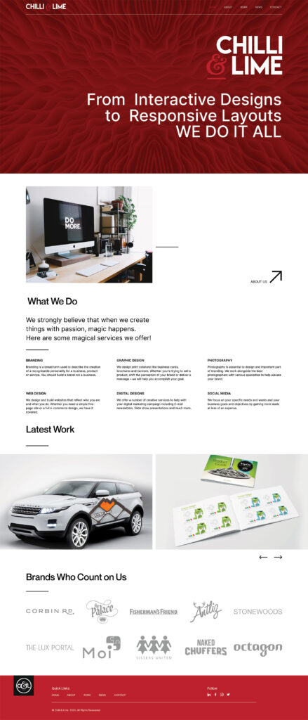 Chilli and Lime Website